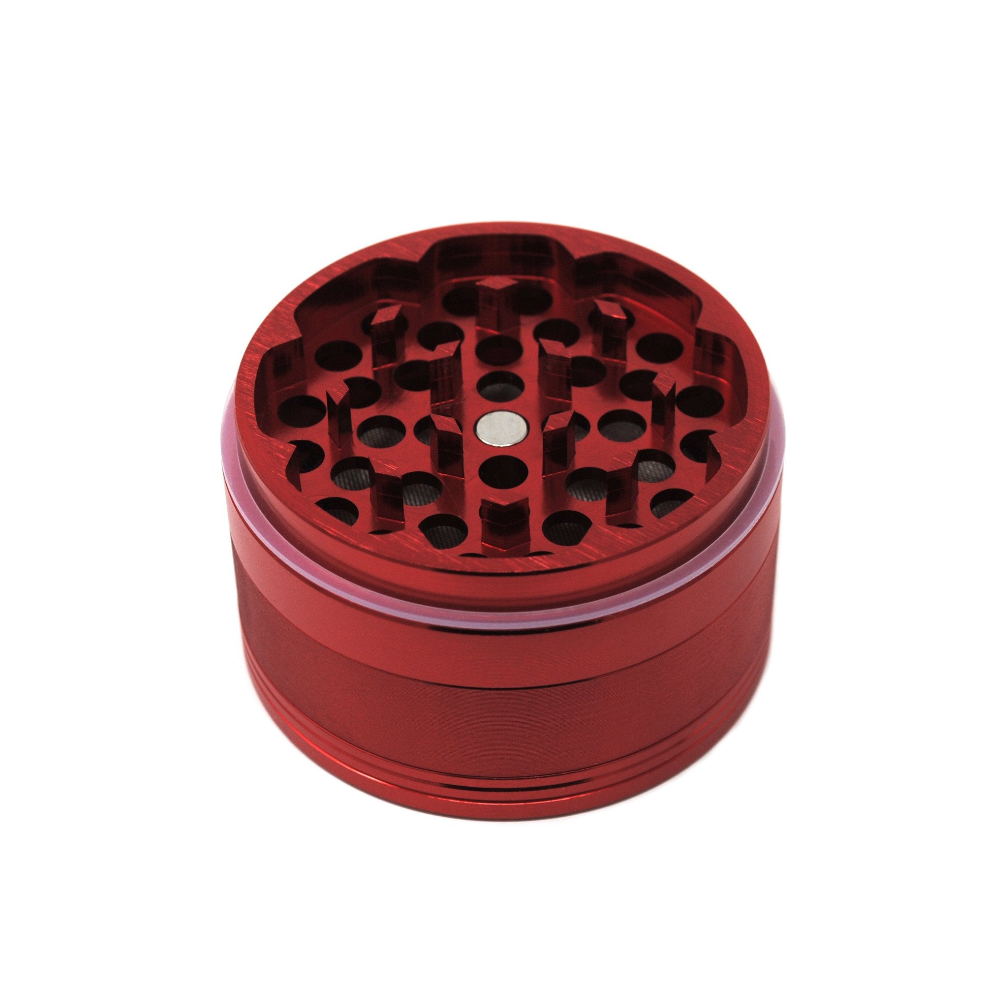 Cali Crusher®: 2.5" 4 Piece Hard Top Grinder - Red