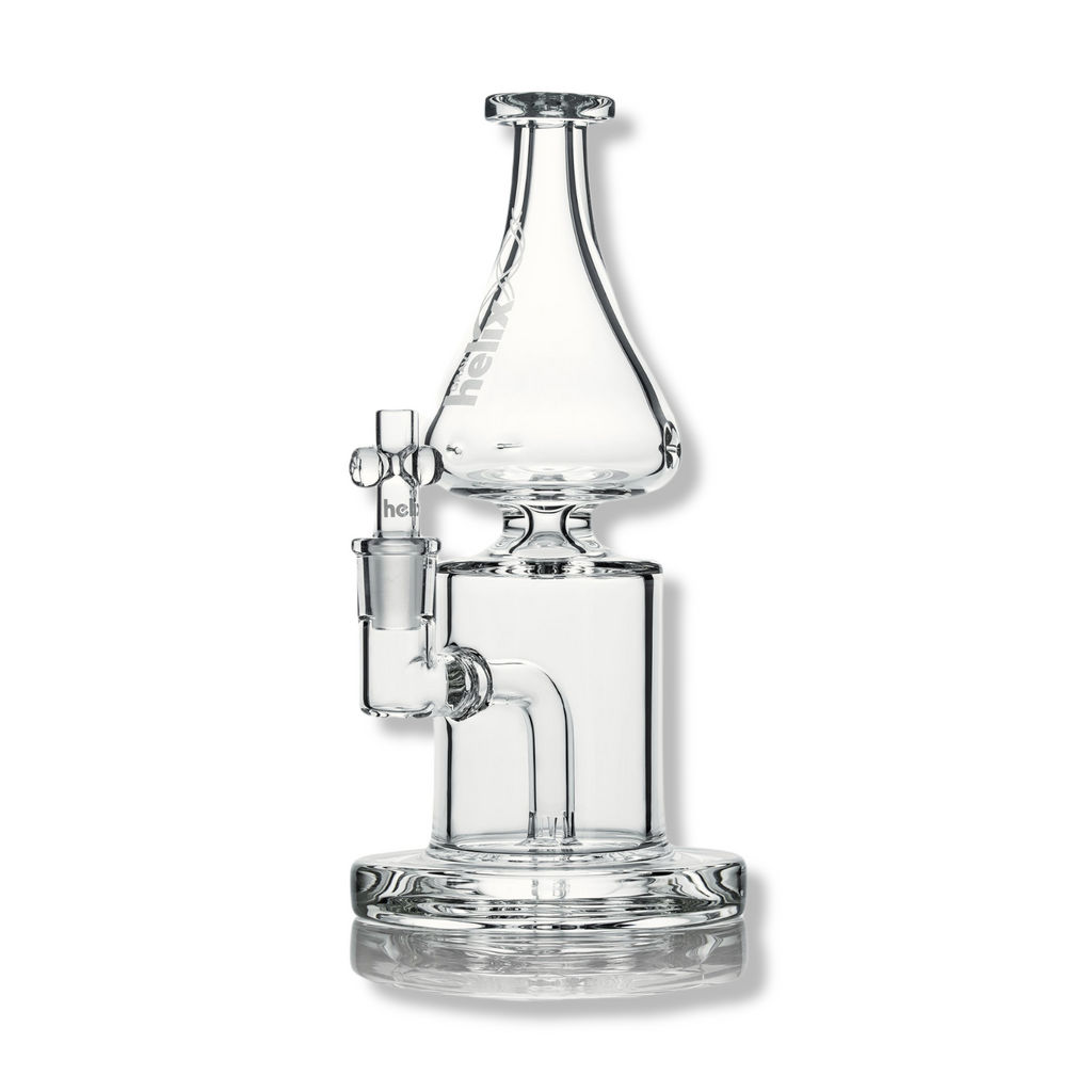 GRAV®: Helix™ Clear Straight Base w/ Fixed Downstem Water Bong