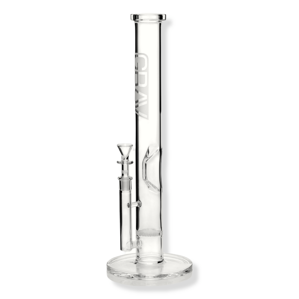 GRAV®: Large Clear Straight W/Disk Water Bong